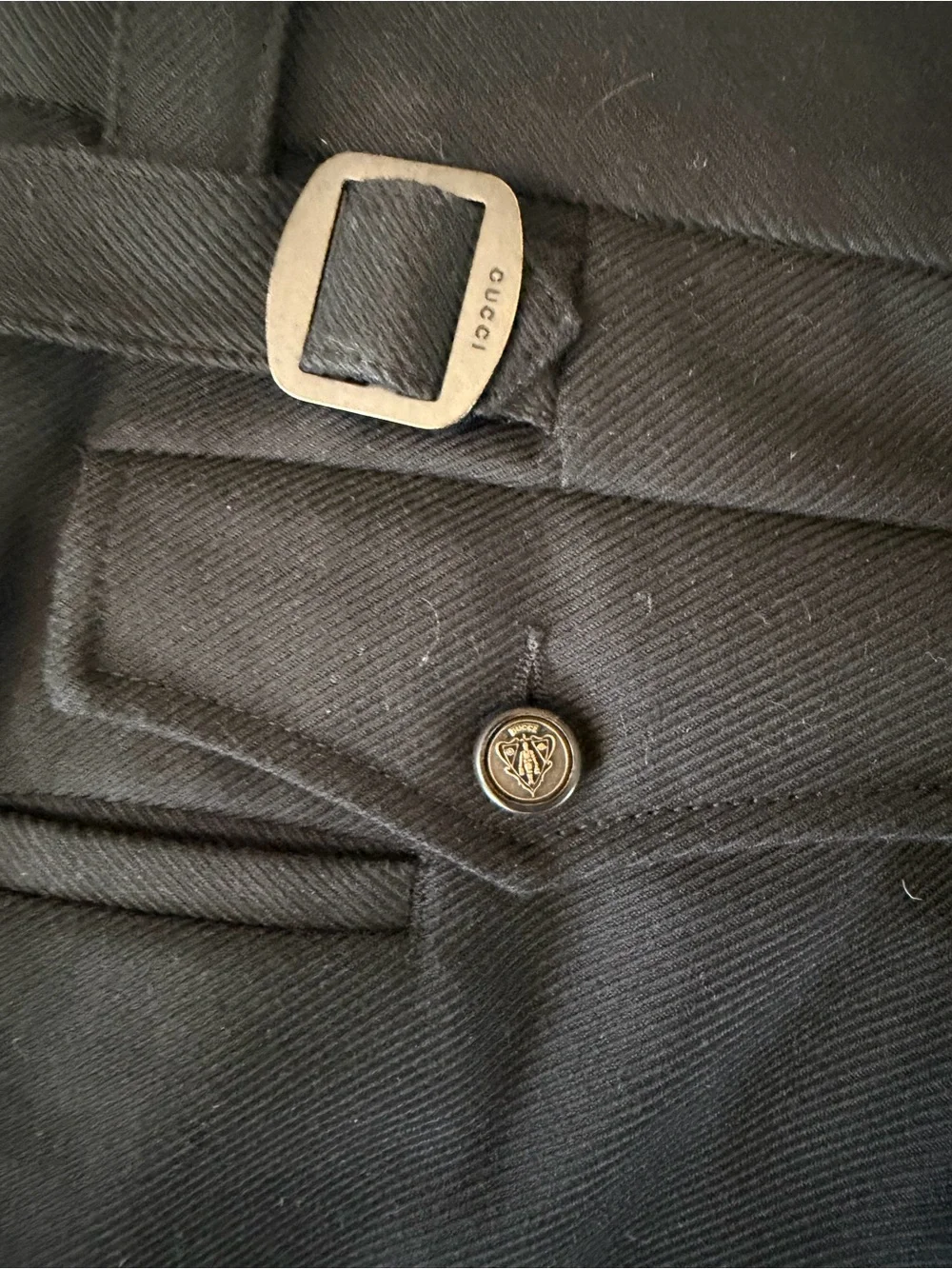 Gucci Men's Black Tailored Dress Pants